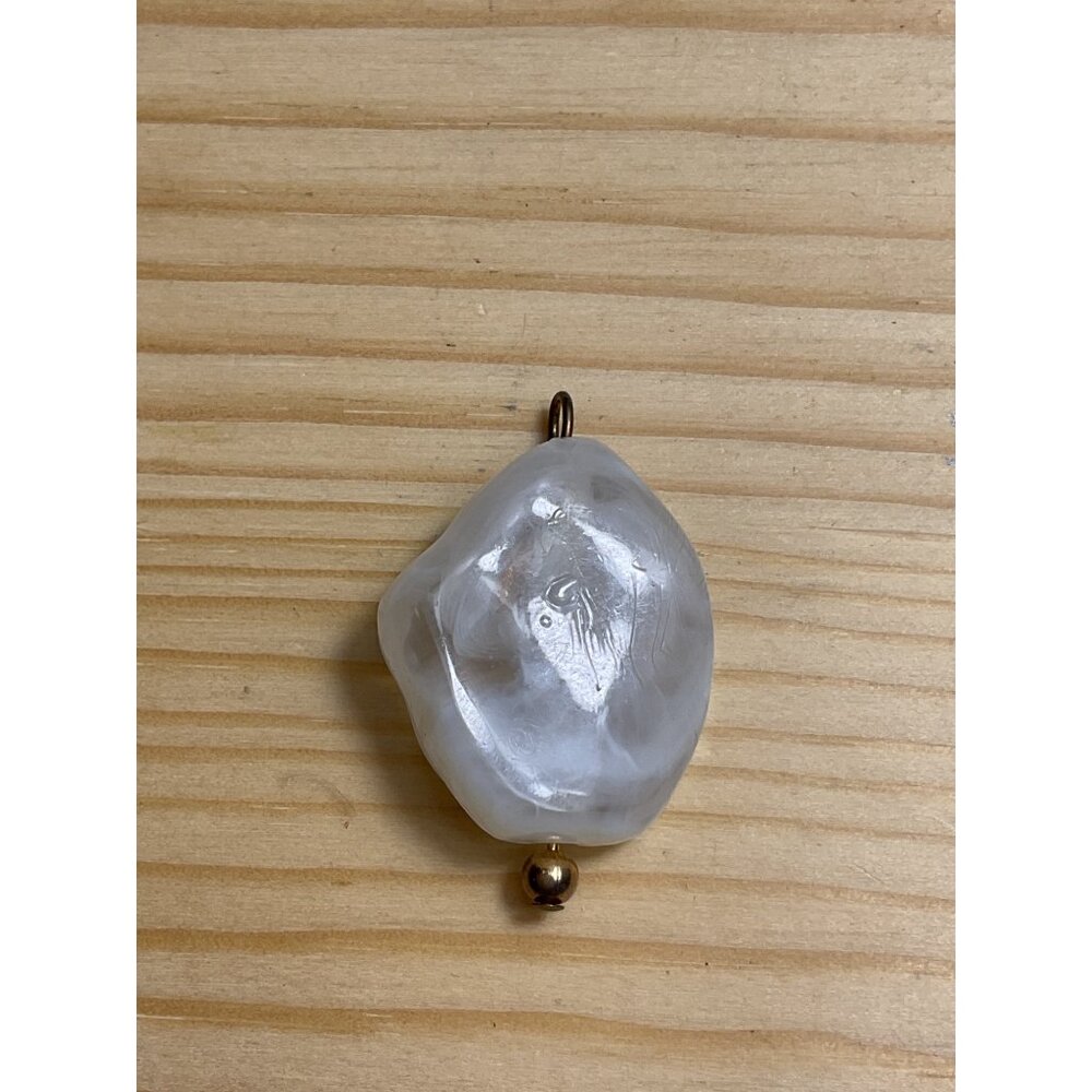 Polished Faux Scottish Chalcedoney Crystal Pendant